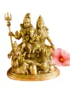 Divine Brass Idol Set of Lord Shiva, Parvathy, Ganesha & Subramanya