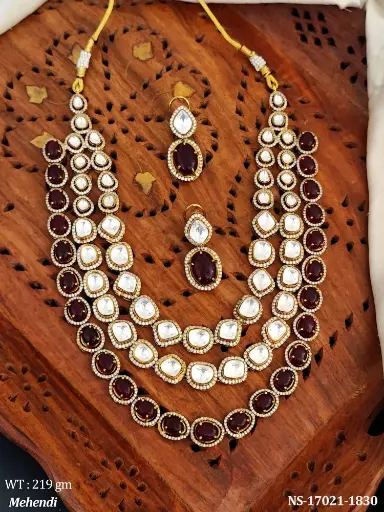 Kundan Jewelry Designer Fancy Necklace Set – Royal Elegance in Every Detail
