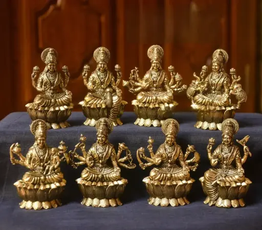 Ashtalakshmi Idol Set – 8 Forms of Goddess Lakshmi