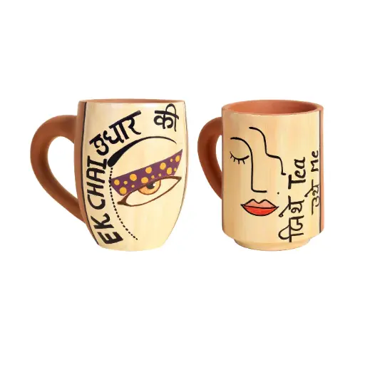 Chaddi Buddi Tea Cups- Happy Days- Set of 2 